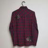 [USED] For Y2K, Achieve, and K-pop! Valosh/Leopard Print Repair Check Shirt