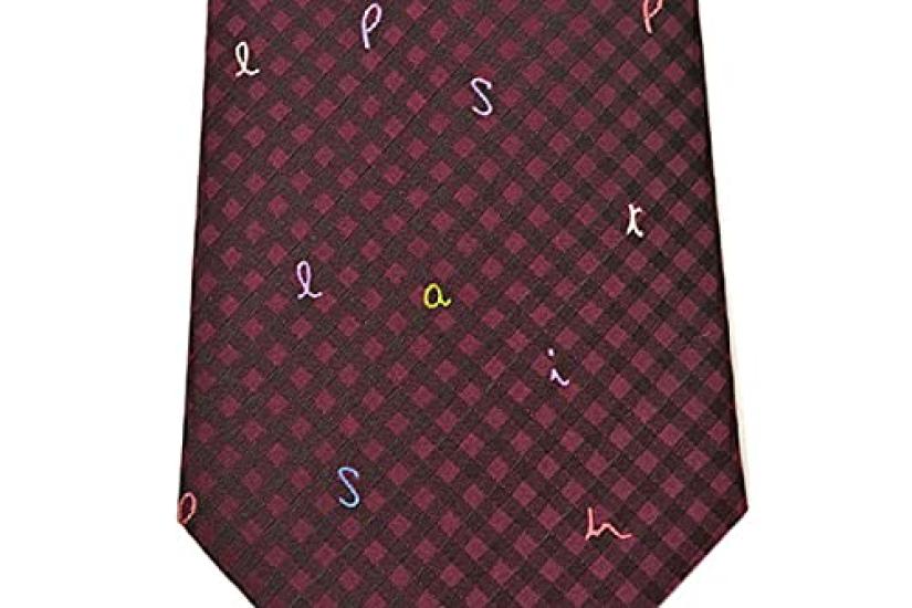 Paul Smith Necktie Check Pattern (8cm wide) (Bordeaux/Multicolor (PS202)) [Used]