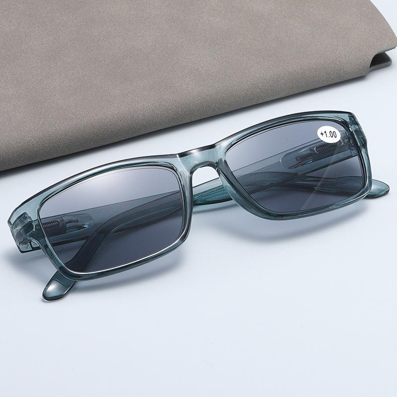Reading Glasses Men Women Spring Presbyopic HD Grey Tinted Anti Radiation Sun Glasses Classic Eyewear