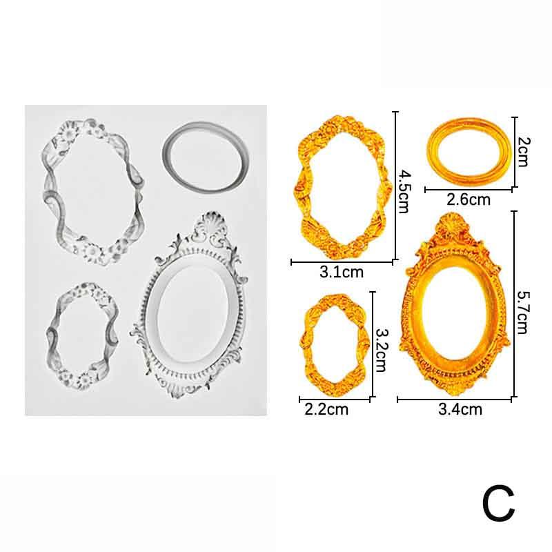 Po Rám Zrcadlo Šperky Koruna Silikonová Forma Pryskyřičné Nástroje Sugarcraft Košíček Pečící Forma Fondant Nástroje na Zdobení Dortů