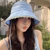 New Cotton Sunscreen Hat French Style Anti-UV Sun Cap Foldable Portable Fisherman Hat Boys Girls