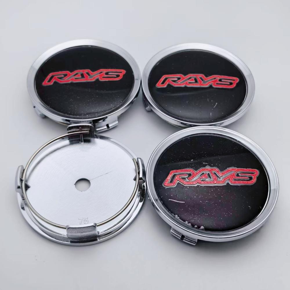 

4pcs JDM Rays Logo Emblem 75mm 70mm Car Wheel Center Caps Car Accessories for Mercedes Wheels Hub Cap Rim Hubcaps Cover Replace RAYS Badge&4pcs 75 Wheel Caps