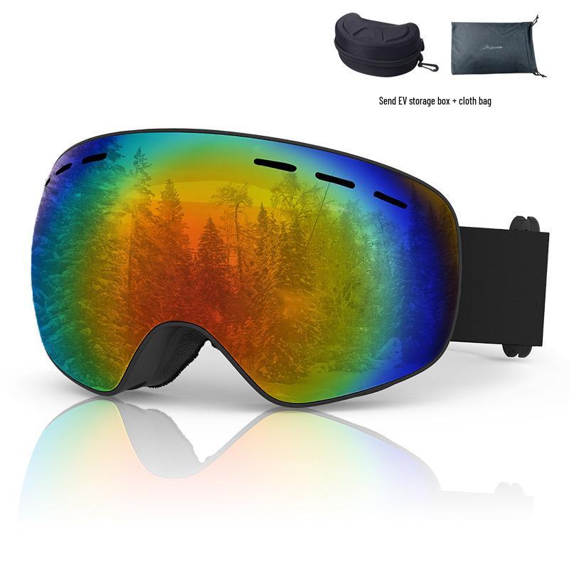 2025 Unisex Spherical Ski Goggles: Double-Layer Anti-Fog Outdoor Cylindrical Snow Goggles
