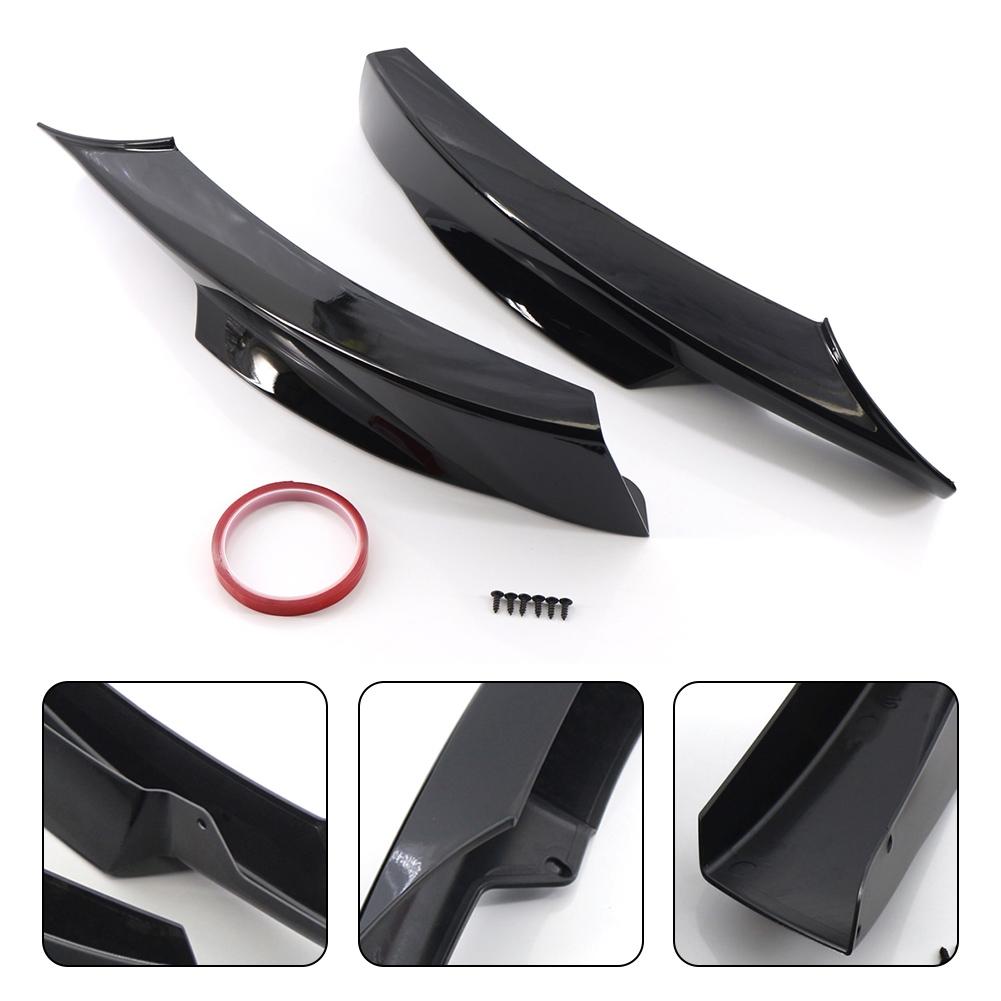 Gloss Black Front Bumper Side Splitter For BMW 3 Series E90 M-Tech LCI 2009-2012