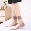 5/10 Pairs Summer Mesh Silk Socks Women Thin Casual Transparent Cute  Bear Series Kawaii Mori Girl Ultrathin Glass Silk Sheer Socks