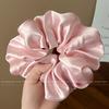 1Pc New Cream Glossy Pleated Large Intestine Hair Band Back Head Hair Rope Atmosphere Gentle Versatile Hair Accessories Women
