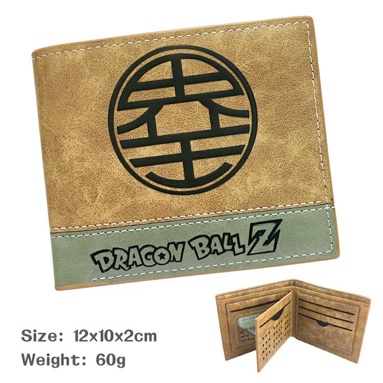 Dragon Ball Z Goku Turtle Kanji Embossed PU Leather Bifold Wallet Kai Anime Unisex Short Purse 1pcs