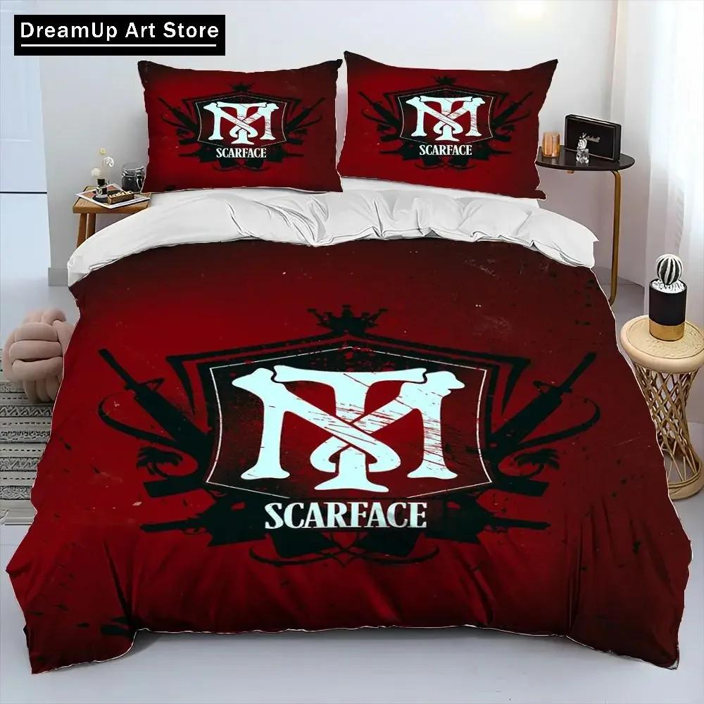 3D Print Movie Scarface Tony Bedding Set Boys Girls Twin Queen Full Size Duvet Cover Pillowcase Bed Adult Fashion Home