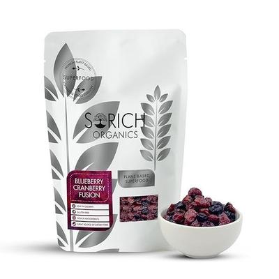 Sorich Organics Premium Suszona Borówka i Żurawina Mieszanka 150g | Mieszanka Jagód