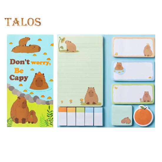 

Набор стикеров Capybara Sticky Notes 550 листов с мультяшным дизайном Самоклеящиеся наклейки Блокнот Ежедневные напоминания Офис Школа Подарки синий