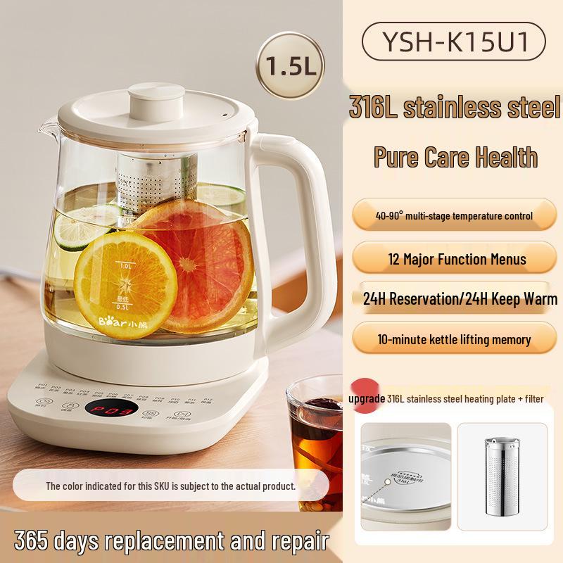 Little Bear 2025 Electric Stew & Boil Teapot Kettle – Compact All-in-One Tea Maker