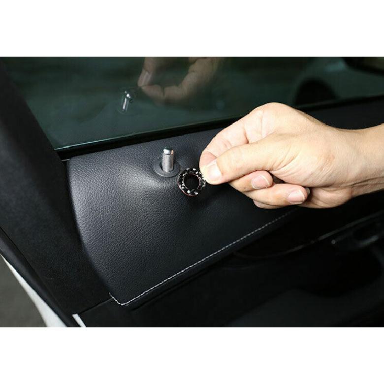 Real Carbon Fiber Door Lock Buckle Protection Trim For Benz C-Class 2015-