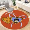 1pc Heart Cat Office Round Area Rug,  Mat Suitable For Office, Under Office Chairs Bedroom Living Room Home Decor, Room Deco