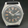 JAPAN 6319A VINTAGE SEIKO 5 AUTOMATIC MENS BLACK COLOR DIAL WATCH A702708-1 R210-a702708