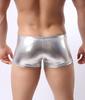 Sexy Men's Faux Black Leather Panties Underwear Man Boxer Briefs Trunks Boxer Shorts And Underpants Boxers Man Pack