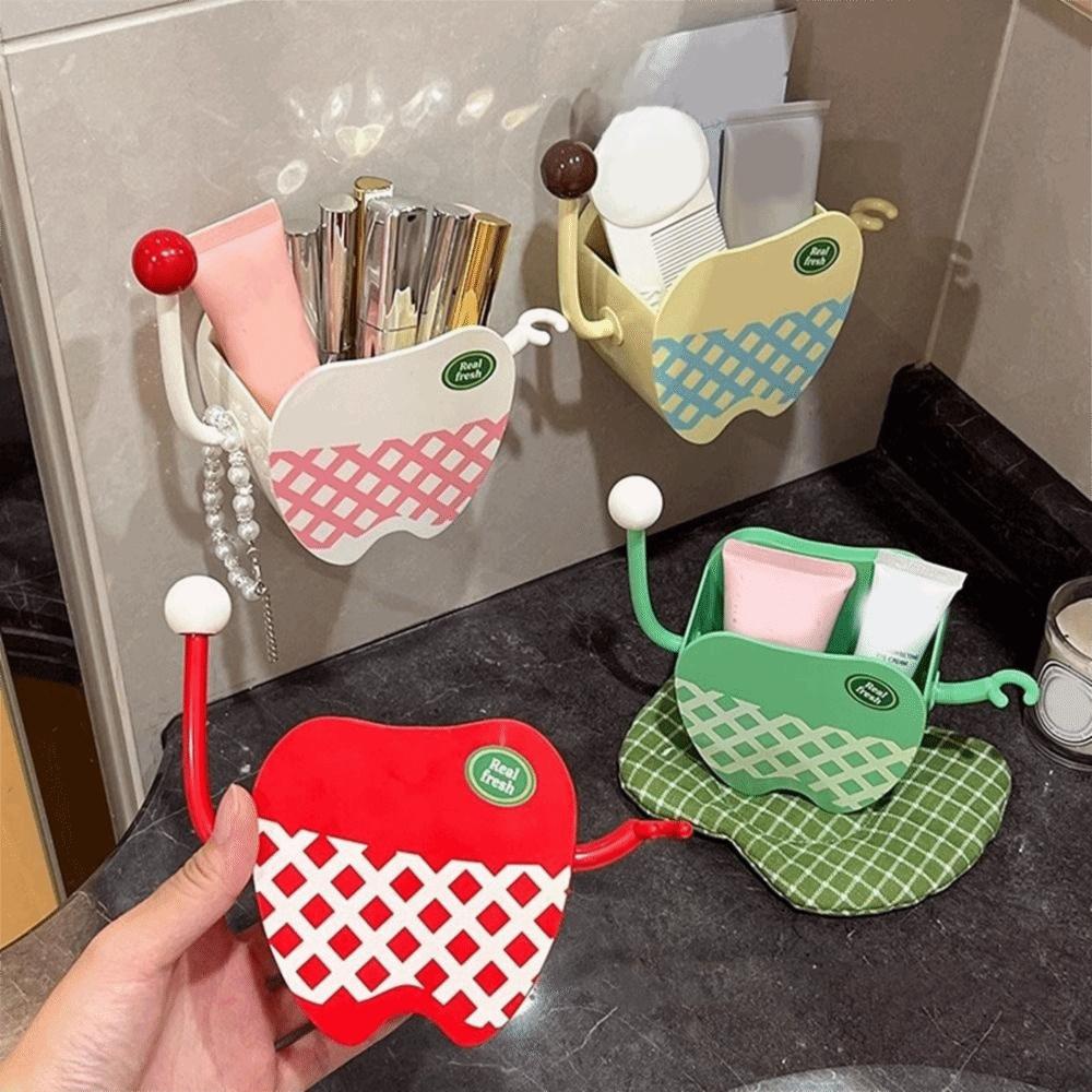 Tooth Shape Toothbrush Holder Plastic Sundry Storage Box Cute Bathroom Shelf  Kitchen