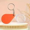 Mini Portable Magnifier Keyring Small Anti-Deformed Reading Aid Keychain for Elderly Clear Vision Portable Magnifying Glass