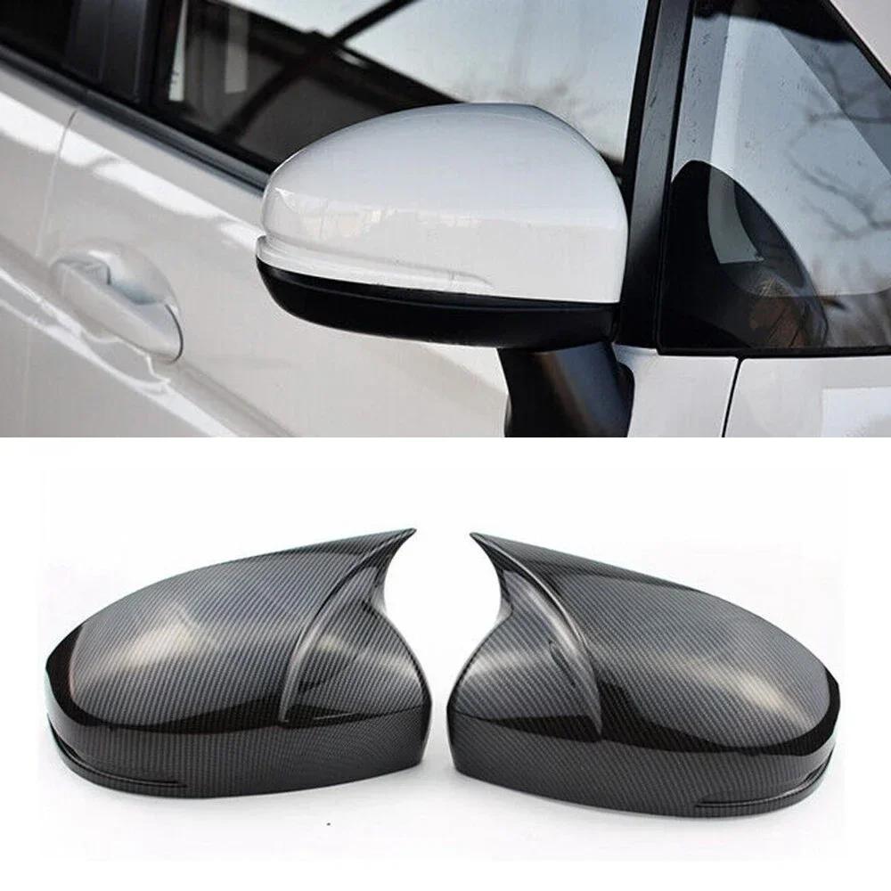 For Honda Fit Jazz Shuttle City 2014-2018 ABS Rearview Side Mirror Cover Wing Cap Exterior Door Housing Trim Adhesive Sticker