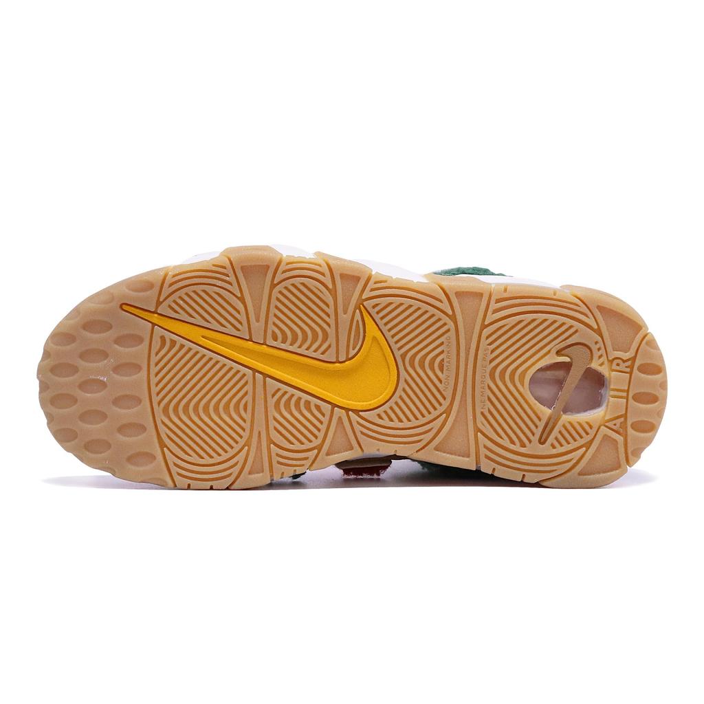 Nike Air More Uptempo Wheat Mid Top Vintage Basketball Shoes GS Red Green Brown DQ4713-700(TeamTen-)
