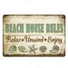 Vintage Surfing Beach Metal Sign  Waves Summer Wall Art Poster  Coastal Decor for Bar Porch Surfing Club  Retro Tin Sign for Hom