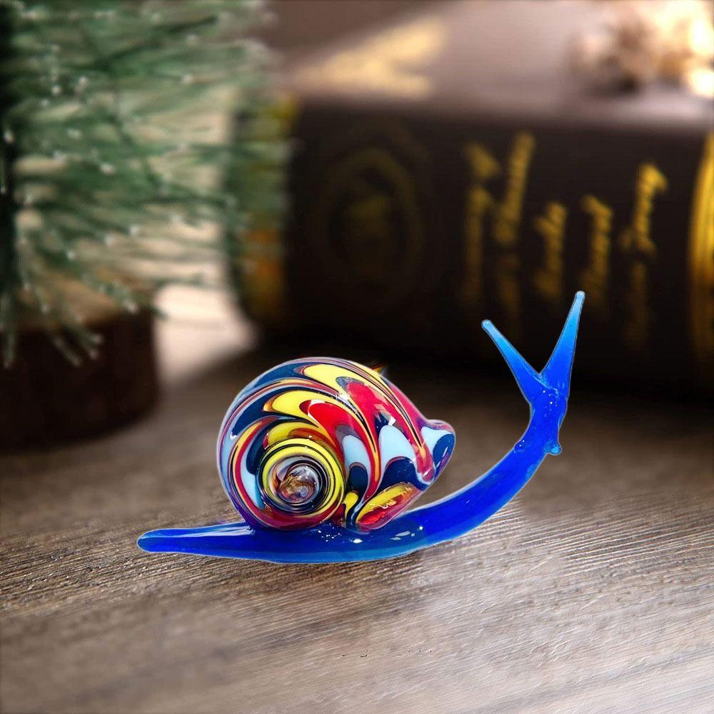 Cute Glass Snail Miniature Glaze Crafts Snail Ornaments Micro Landscape Snail Figurines Home