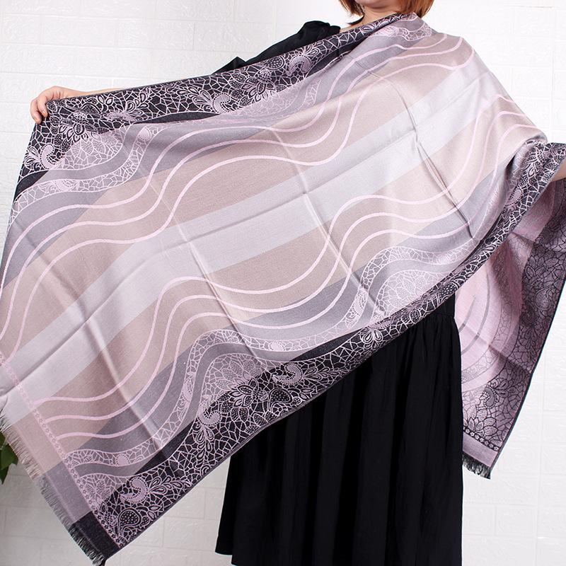 New Spring and Autumn Thin Jacquard Scarf Shawl Women's Long Scarf Headscarf Air Conditioning Warm Shawl