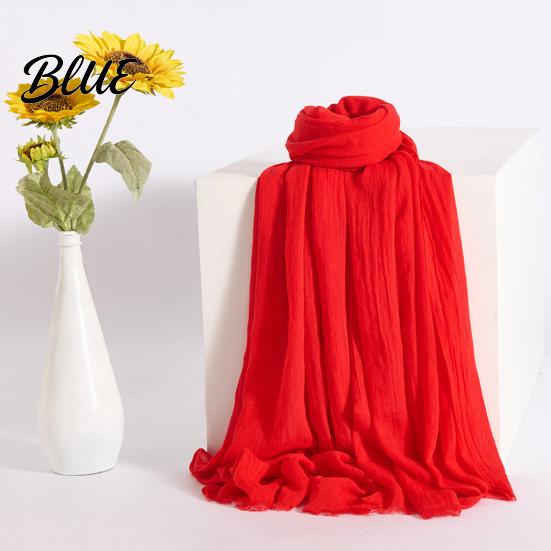 Women Scarf Shawl Winter Outdoor Bright Thin Soft Fabric Solid Color Breathable Versatile Accessory Elegant