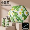 Retractable handle Manual oil painting umbrella Folding portable umbrella Advanced sense weather and rain parasol Umbrella batch