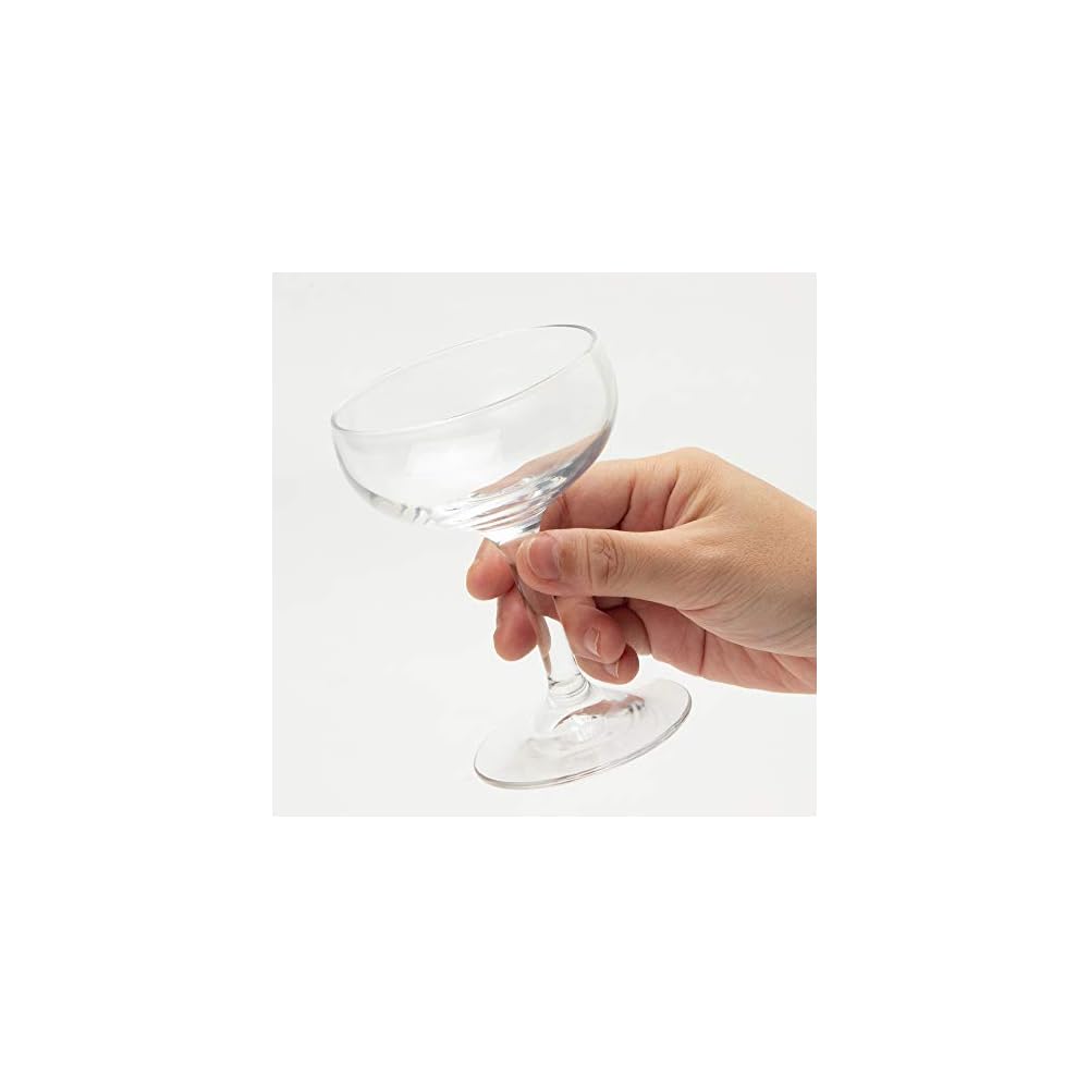 Toyo Sasaki Glass Lara Champagne Glasses, 150ml, Set of 6, HS Hard Strong HS Gold, Physically