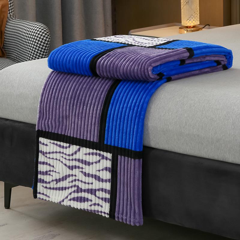 Cross-Border Milk Velvet Flannel Blanket: Cozy Office Nap & Air Conditioning Throw Gift 100x150cm Blanket