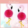 Charming Pink And Blue Flamingo Honeycomb Decorations For Festive Party Arrangements