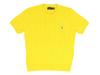 POLO Ralph Lauren Short Sleeve Cotton Cable Crew Neck Size Yellow Women's Sweater, Small, (Product Code 01020123)