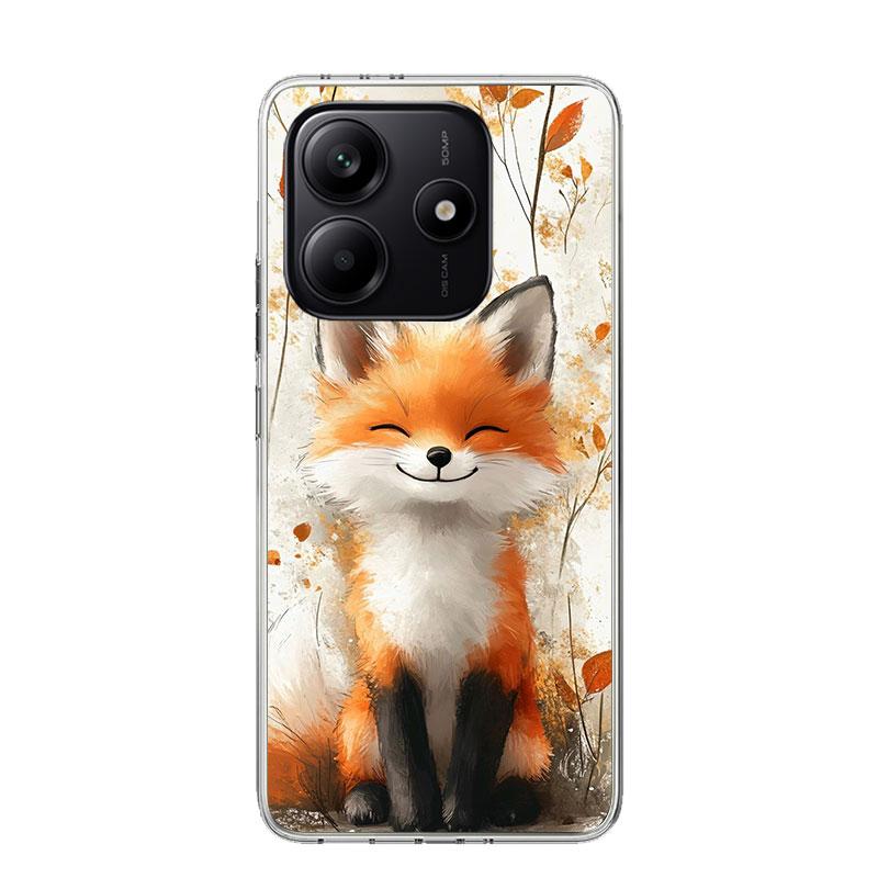Tier Fuchs Handyhülle Für Xiaomi Redmi Note 15 14 13 12S 12 Pro Plus 11S 11E 11 11T 10S 10 Kunst Weiches Muster Cover Redmi Note 14