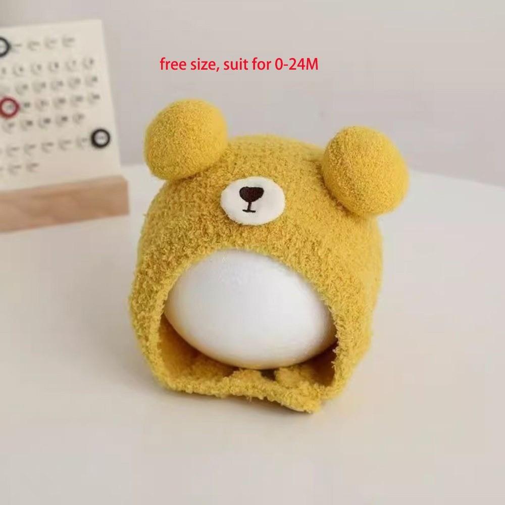 Anti-Cold Baby Bear Hat Soft Fleece Infant Toddler Beanie Cute Baby Photo Prop Hat  For Boys