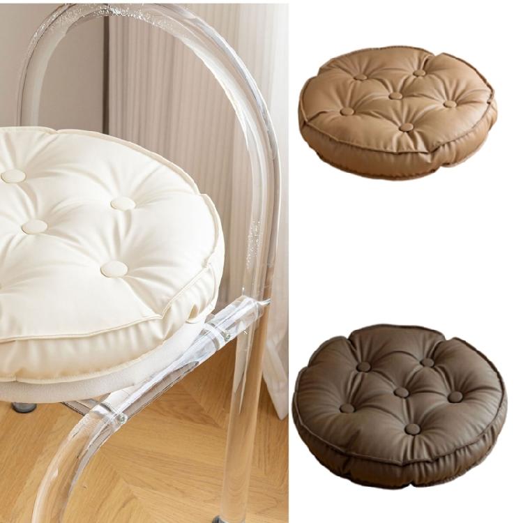 Round Cushion PU Lather Floor Sitting Pillow For Yoga Meditations Relaxation Reading Corner Seat Pad Home Decors Gift
