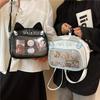 YK Millennial Babes Schmerztasche Student Pendler Niedliche Mechanische Katze Neue Große Kapazität College Umhängetasche