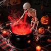 Generador de Niebla Espeluznante para Casa Encantada Halloween Caldero de Bruja Máquina de Niebla, Ultrasónico con LED Brillante, Cubo de Dulces de Plástico Creativo Accesorios Decoración de Fiesta