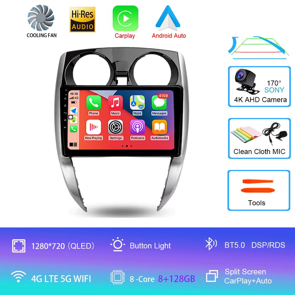 Car Radio Android 14 Carplay Auto For Nissan Note 2 E12 2012-2021 Multimedia Video Player GPS Navigation WIFI 4G DSP Stereo DSP