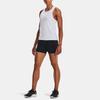 Under Armour Solid Color Elastic Waist 2-In-1 Running Shorts Women Bottoms Black 1376759-001