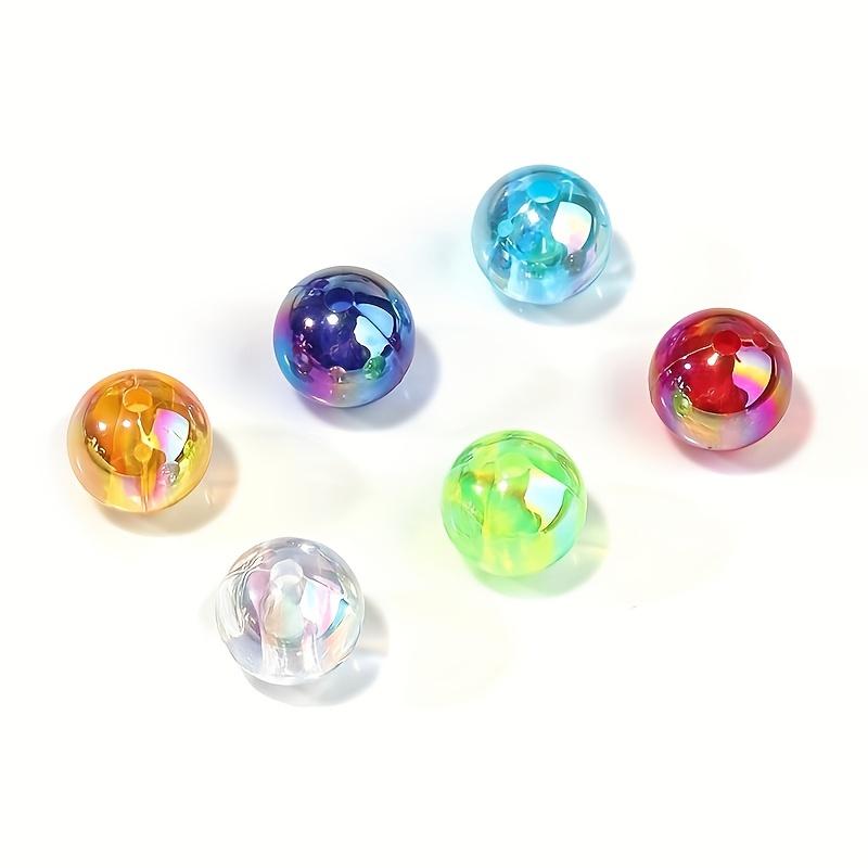 100pcs Mixed AB Color Acrylic Beads Iridescent Shifting Colors Round Beads for Jewelry Making, DIY Crafts Beads for Jewelry Making, Creative Crafting