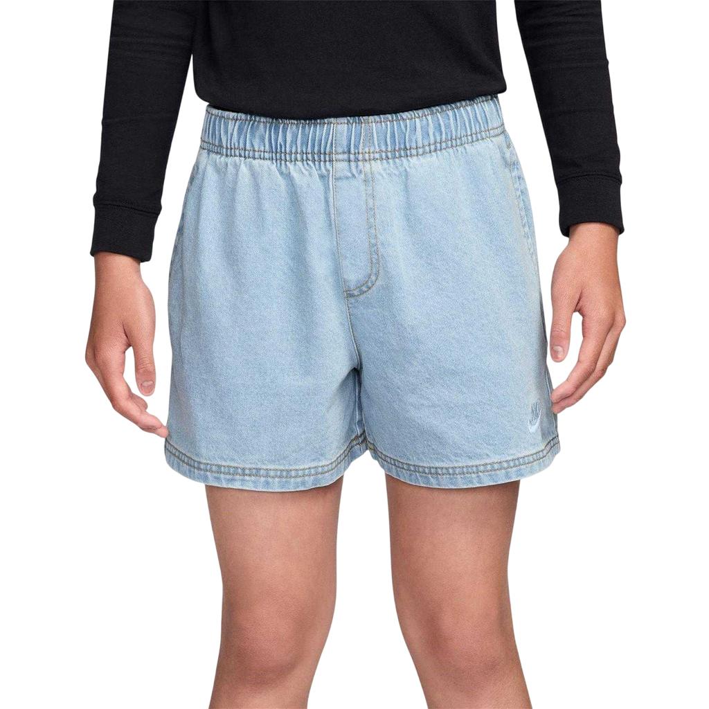 Nike Childrens/Kids Denim Embroidered Logo Shorts