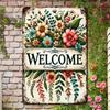 Metal Wall Art Poster, Spring Flower Home Decor, Vintage Tin Sign