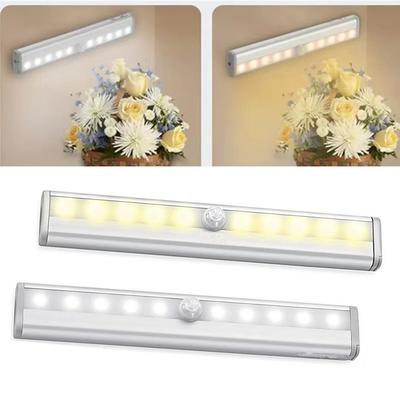 Motion Sensor LED Night Light  Wireless Under Cabinet Light For Kitchen Cabinet Bedroom Wardrobe Indoor Light Battery Powered