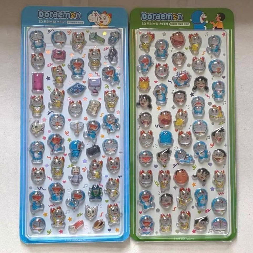 New Doraemon 3D Stickers Pikachu Crayon Shinchan Sticker Diy Notebook Phone Case Stationery Box Girl Boy Gift