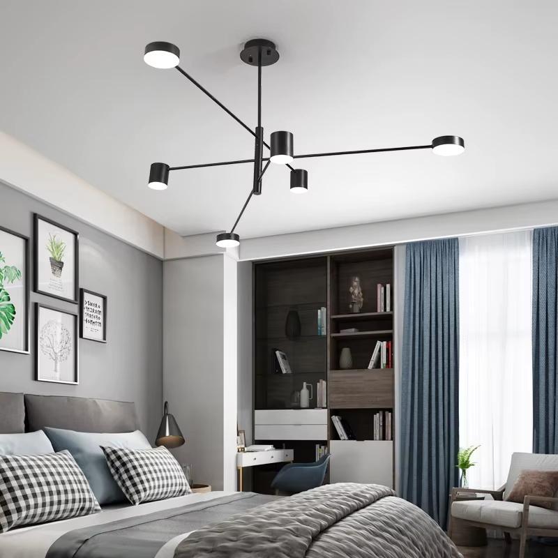 New Modern LED Chandelier Lights Bedroom Living Dining Room Gold Black Indoor Fixture Lighting Lamps Apply To AC90-260V