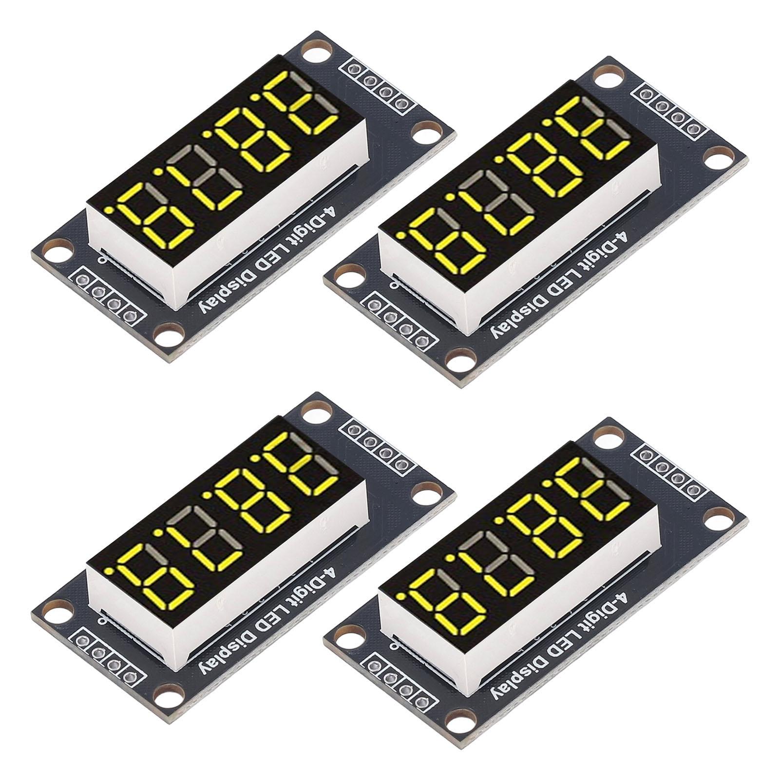 

4 Sets Digital Tube Display Module LED 4 Digit 7 Segment 0.36in TM1637 Drive Chip Type 1