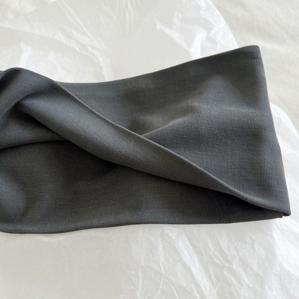 Knit Cotton Elastic Headband Sweat Absorbing Sports Hairband Fashion Wide Knitted Headband  Kids