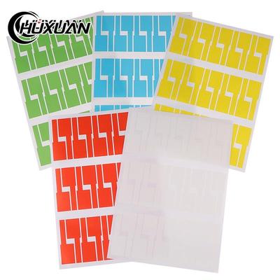30pcs/sheet Self-adhesive Cable Sticker Waterproof Identification Colorful Tags