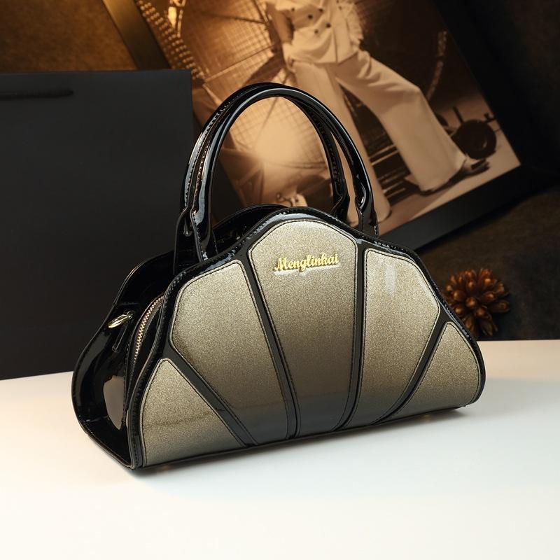 2025 New Splicing Dumpling Bun Single Shoulder Cross Shoulder Handbag Fashion