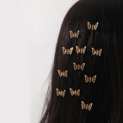 10 Stück Mini Schmetterling Haarspangen Legierung Modisch Niedlich Klein Seitenkamm Haarnadel Mädchen Frauen Haarschmuck für den täglichen Gebrauch
